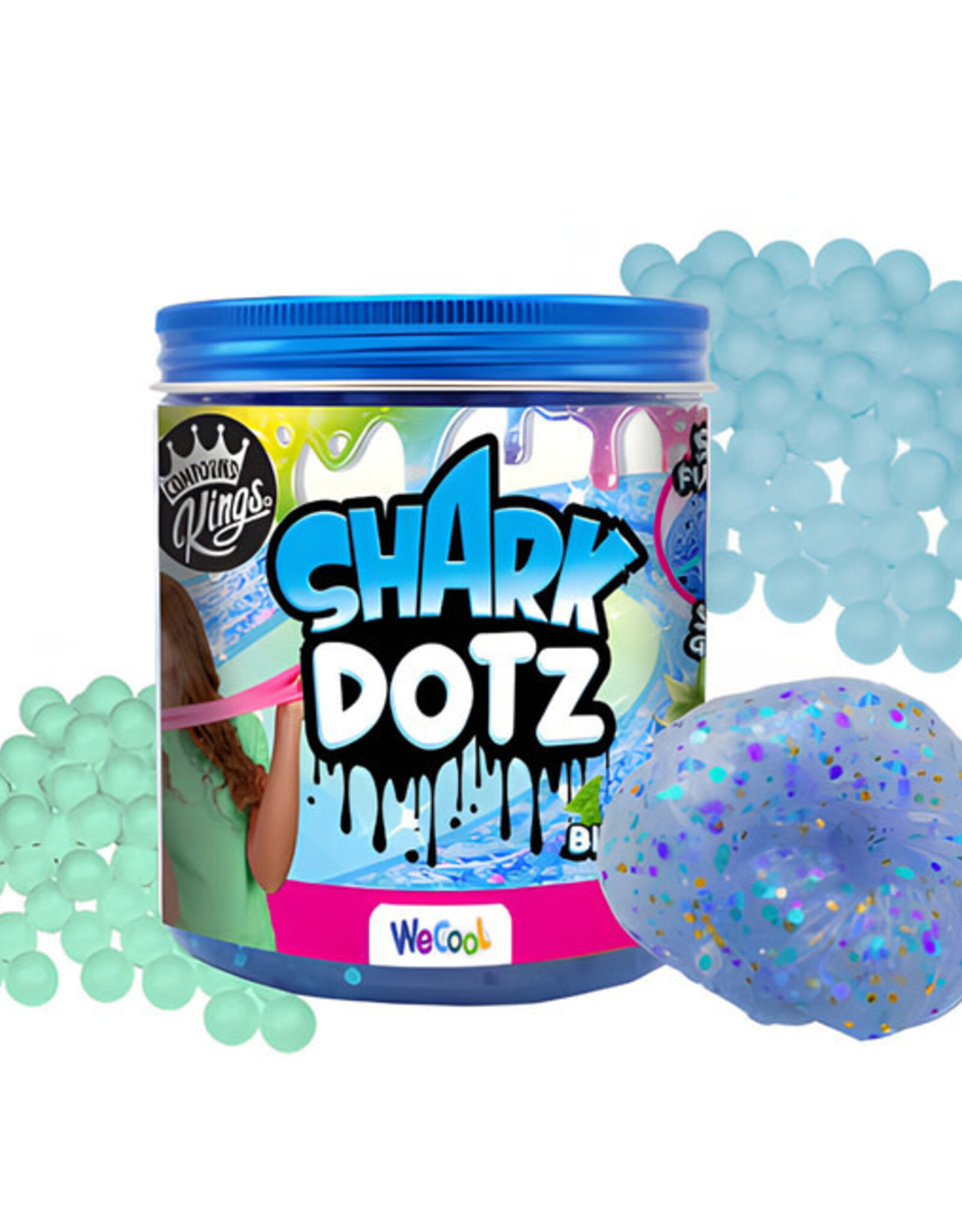 Shark Dotz Sblue Raspberry Scented Slime Jar