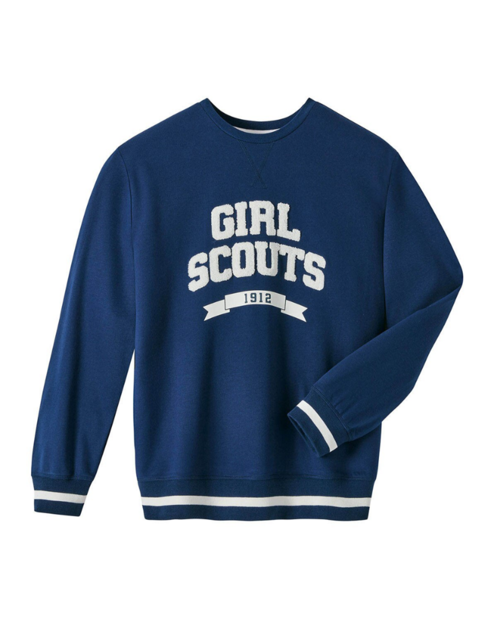 GIRL SCOUTS OF THE USA Varsity Pullover Sweatshirt Navy - Adult