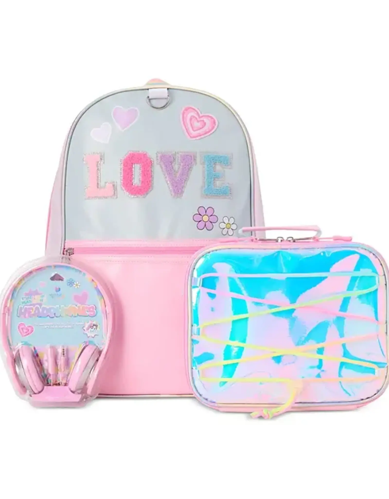 Backpack with Lunchbox and Headphones Set - Love Theme