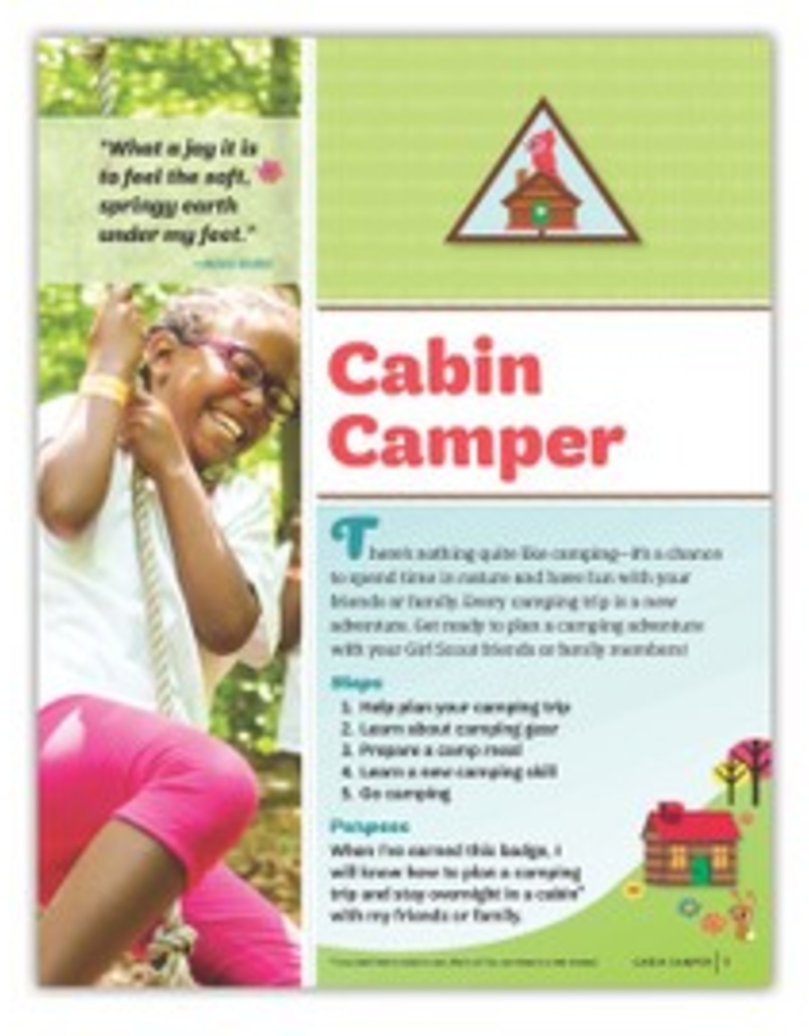 GIRL SCOUTS OF THE USA Brownie Cabin Camper Requirements