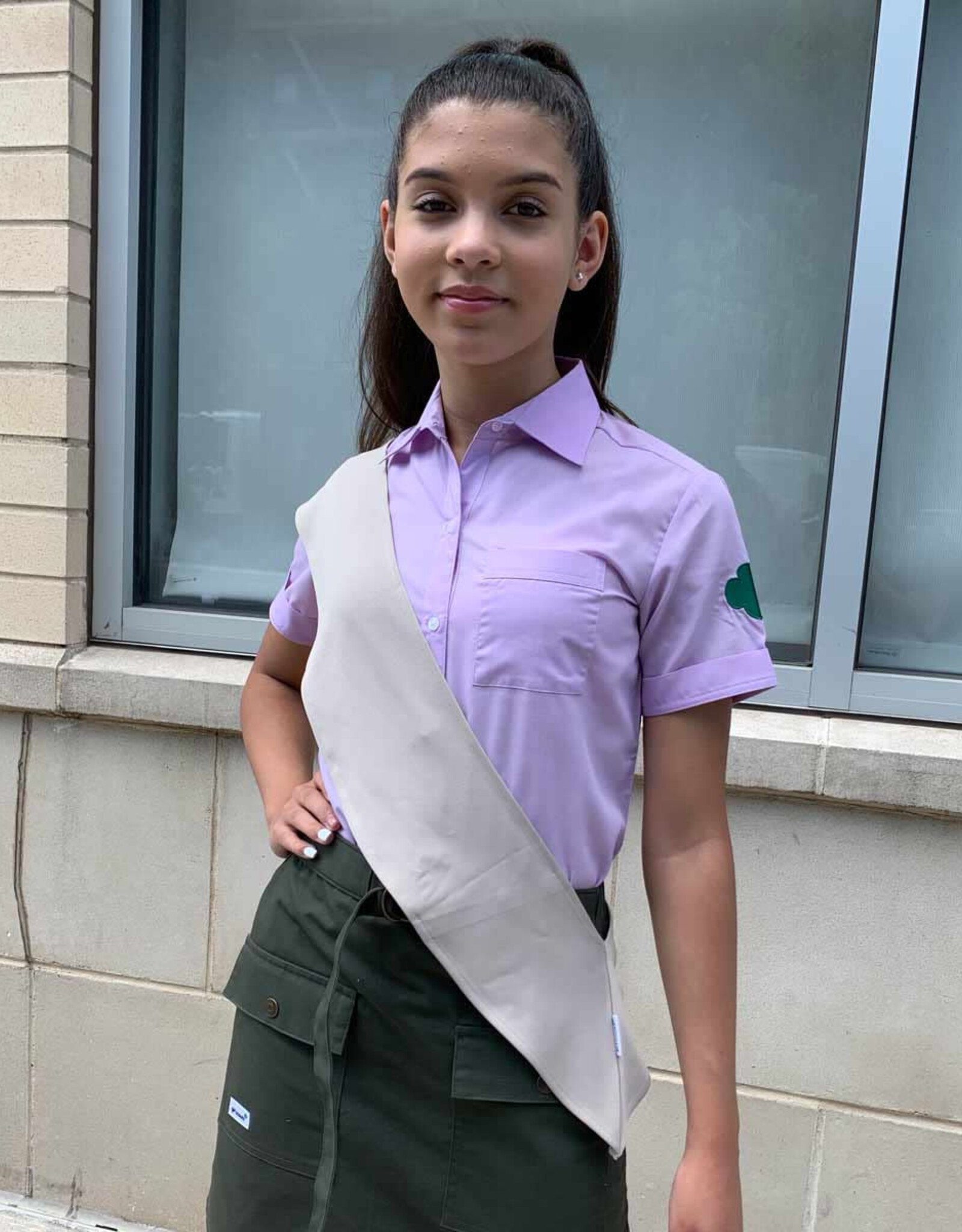 GSUSA Lilac Chambray Camp Shirt