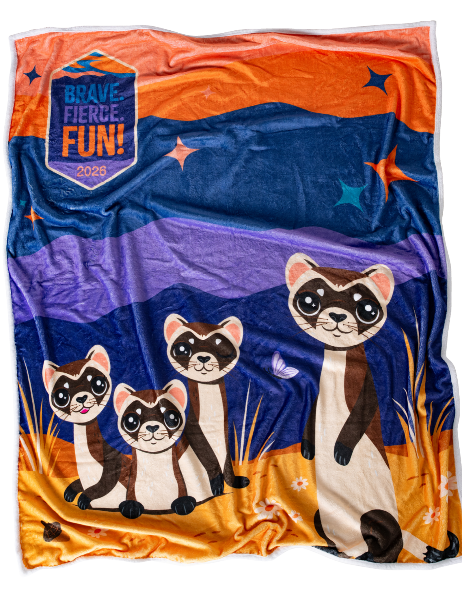 2026 Brave Fierce Fun Ferret Blanket