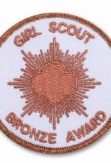 GIRL SCOUTS OF THE USA Bronze Award Emblem Circle Patch