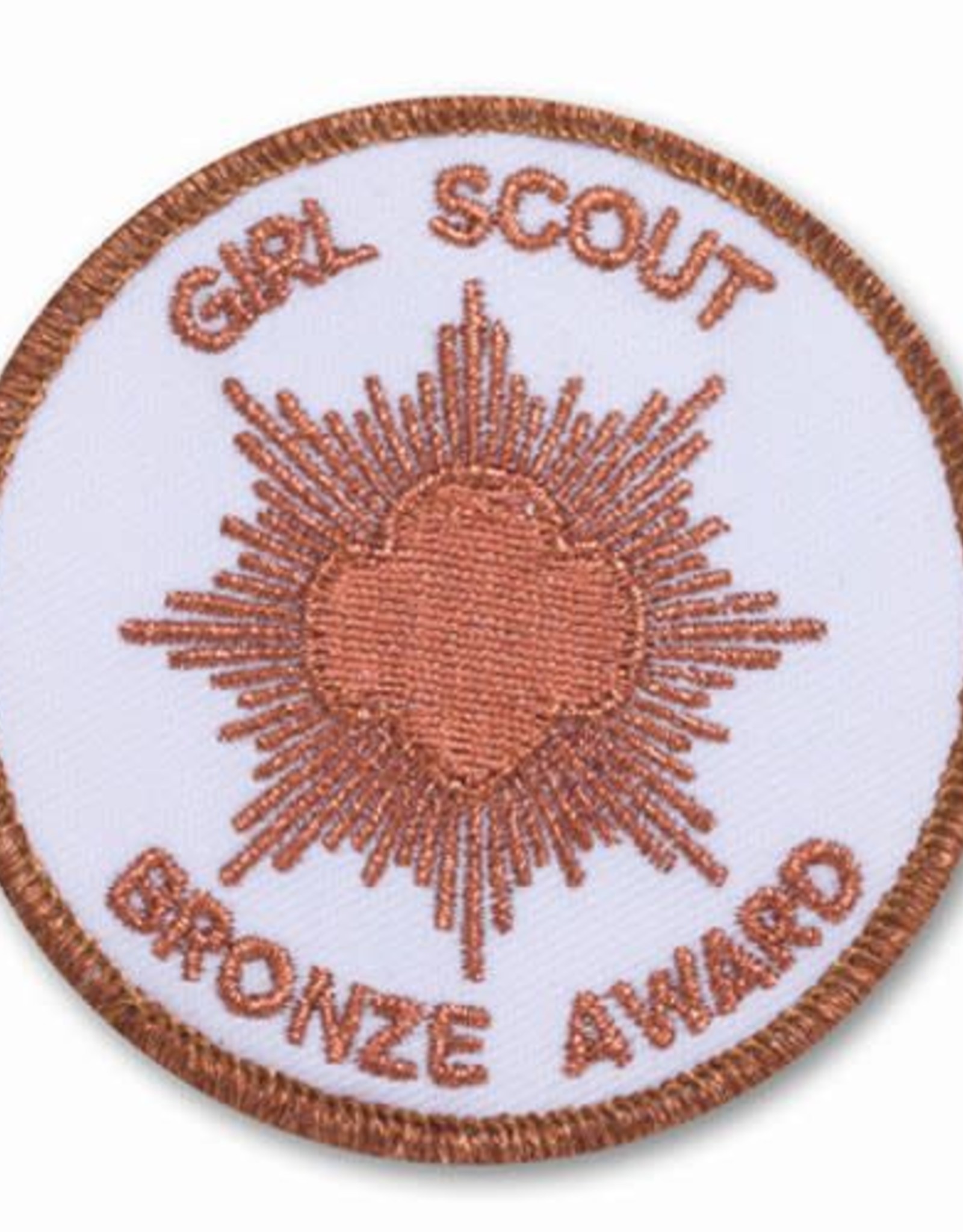 GIRL SCOUTS OF THE USA Bronze Award Emblem Circle Patch