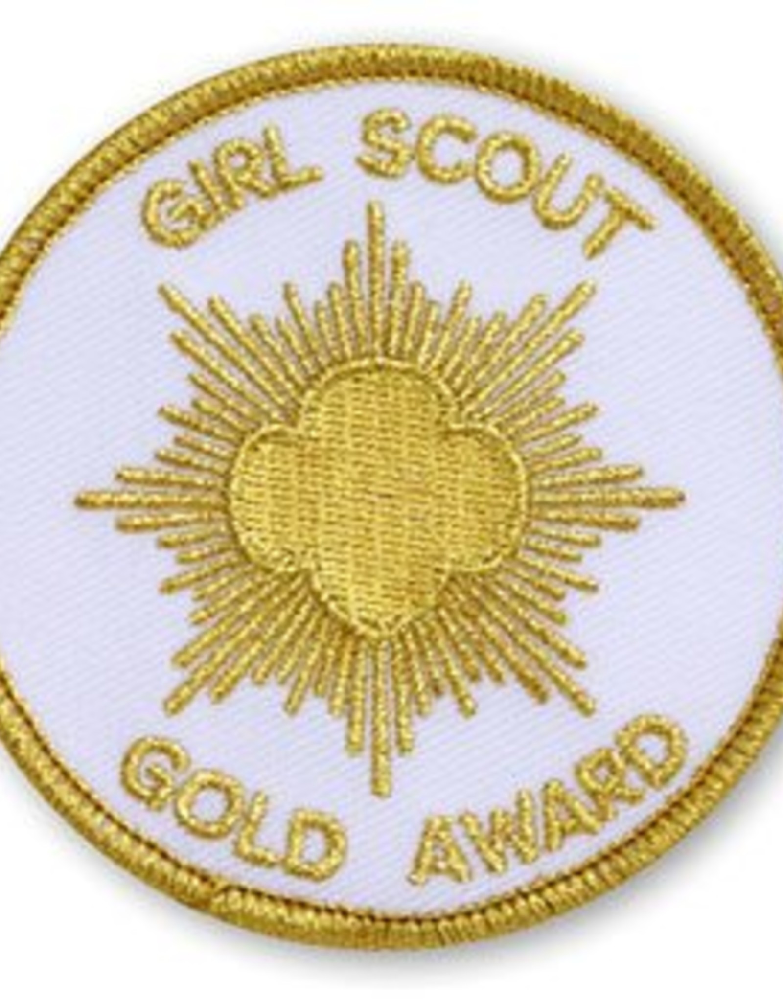GIRL SCOUTS OF THE USA Gold Award Emblem Circle Patch
