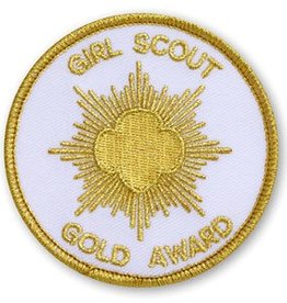 GIRL SCOUTS OF THE USA Gold Award Emblem Circle Patch