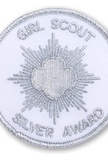 GIRL SCOUTS OF THE USA Silver Award Emblem Circle Patch