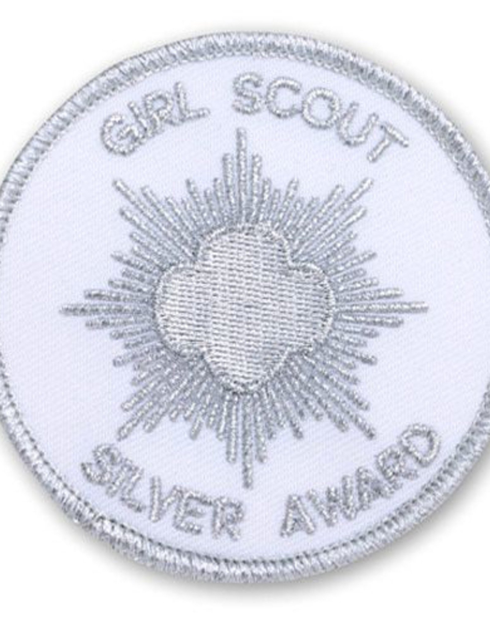 GIRL SCOUTS OF THE USA Silver Award Emblem Circle Patch