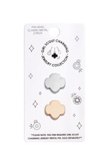 Girl Scout Charming Jewelry 2pc Classic Trefoil Charm Pin Headers
