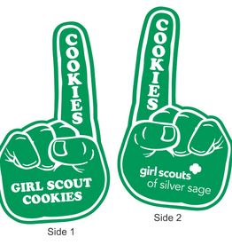 Silver Sage Green Girl Scout Cookies Foam Finger