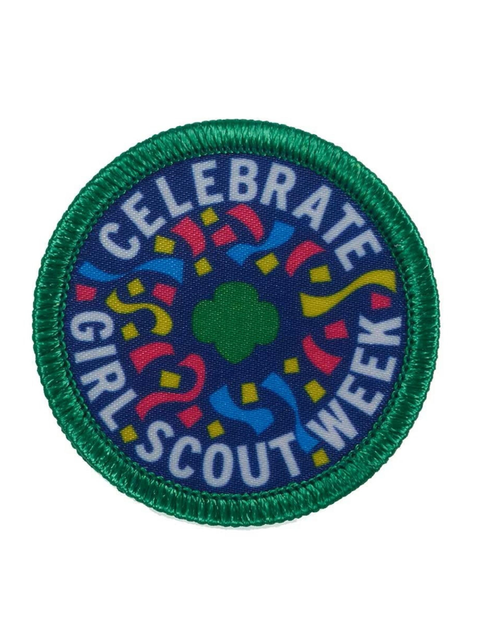 Round Girl Scout Week Confetti Sew-On Patch