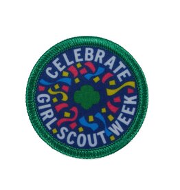 Round Girl Scout Week Confetti Sew-On Patch