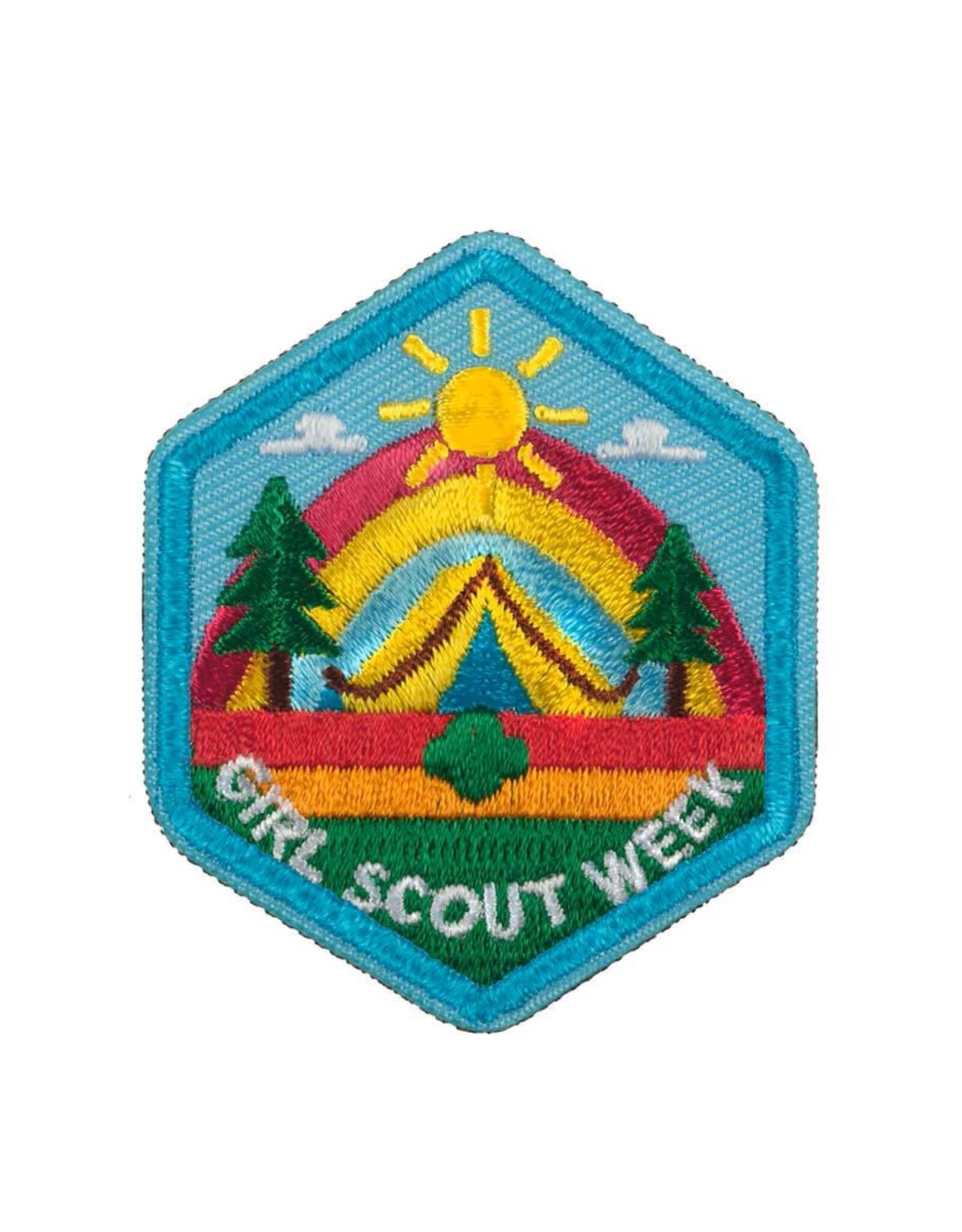 Hexagon Outdoor Girl Scout Week Iron-On Patch