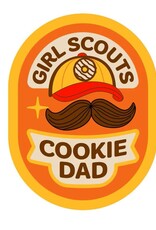 Girl Scout Cookie Dad Mustache Iron-On Patch