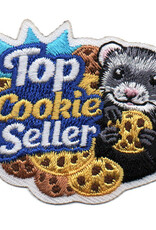 Advantage Emblem & Screen Prnt Top Cookie Seller Fun Patch w/ Ferret & Cookies