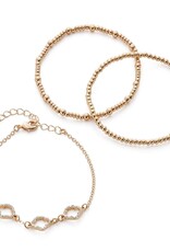 Pave Edge Trefoil Bracelet