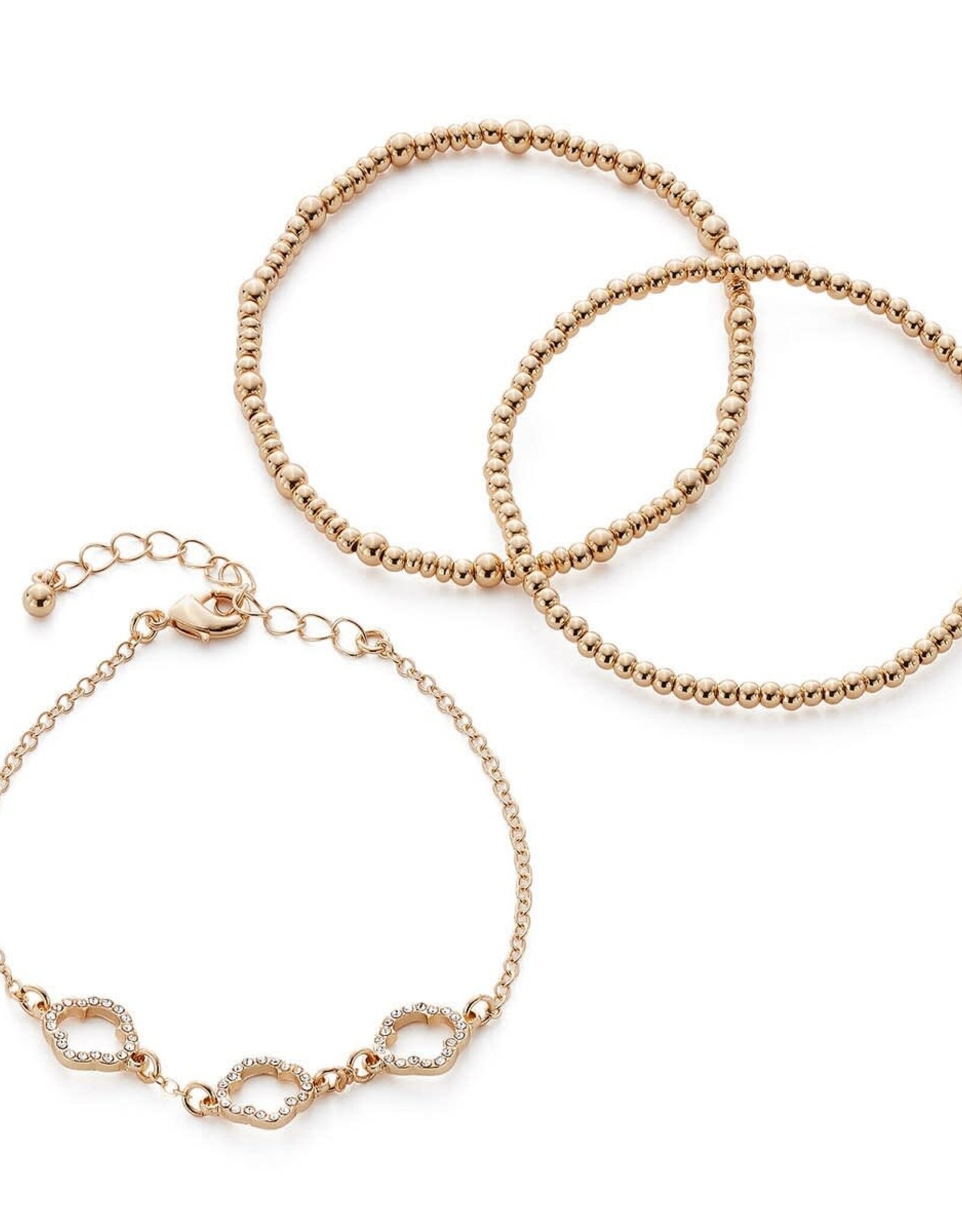 Pave Edge Trefoil Bracelet