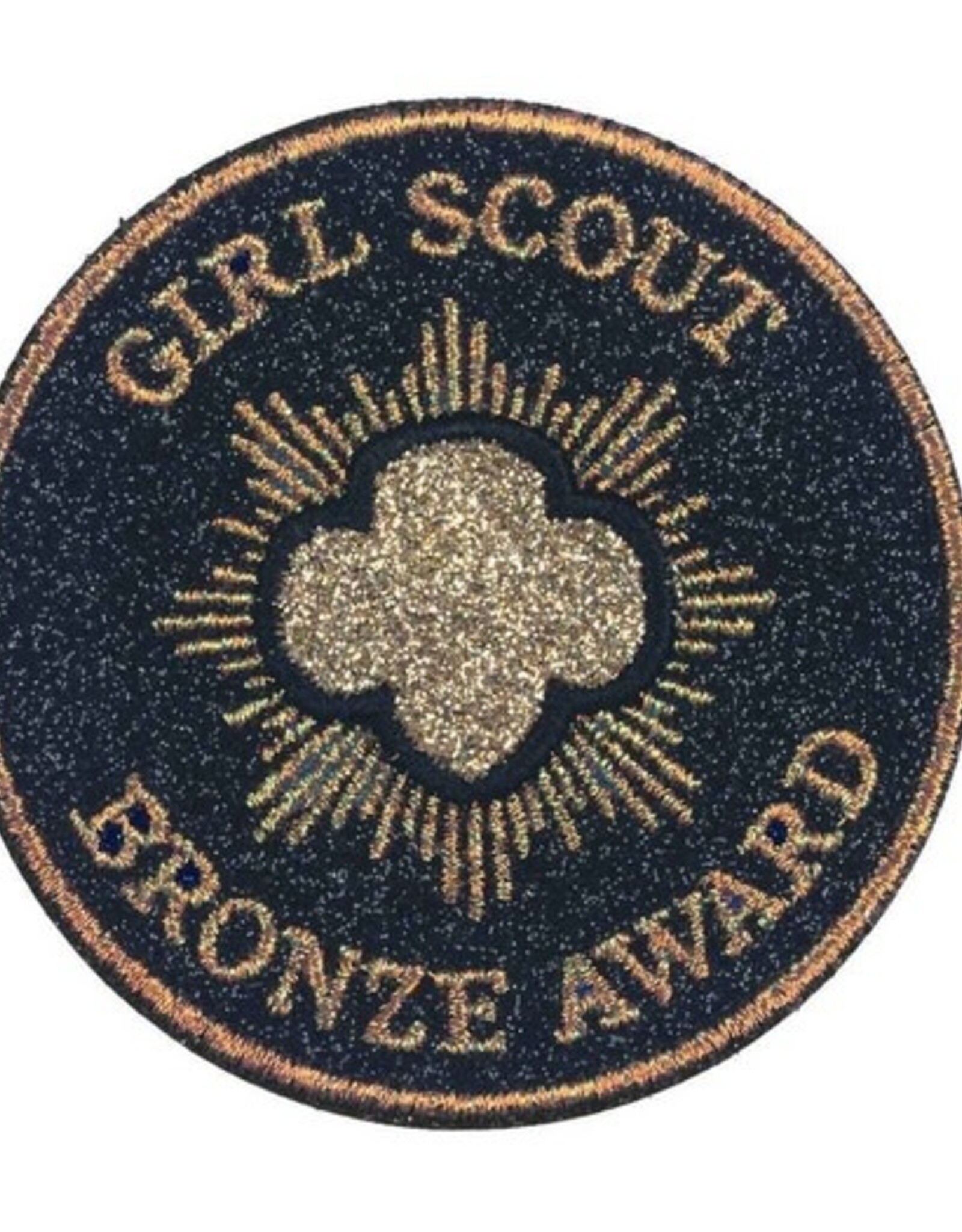 Bronze Award Glitter Iron-On Super Fun Patch