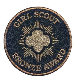 Bronze Award Glitter Iron-On Super Fun Patch