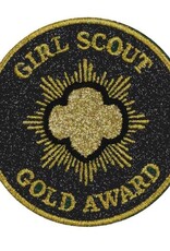 Gold Award Glitter Iron-On Super Fun Patch