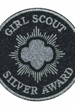 Silver Award Glitter Iron-On Super Fun Patch