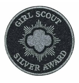 Silver Award Glitter Iron-On Super Fun Patch