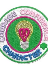 GSUSA Girl Scouts x Supermix Studio Mission Courage Confidence Character Iron-On Super Fun Patch
