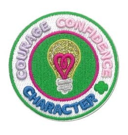 GSUSA Girl Scouts x Supermix Studio Mission Courage Confidence Character Iron-On Super Fun Patch