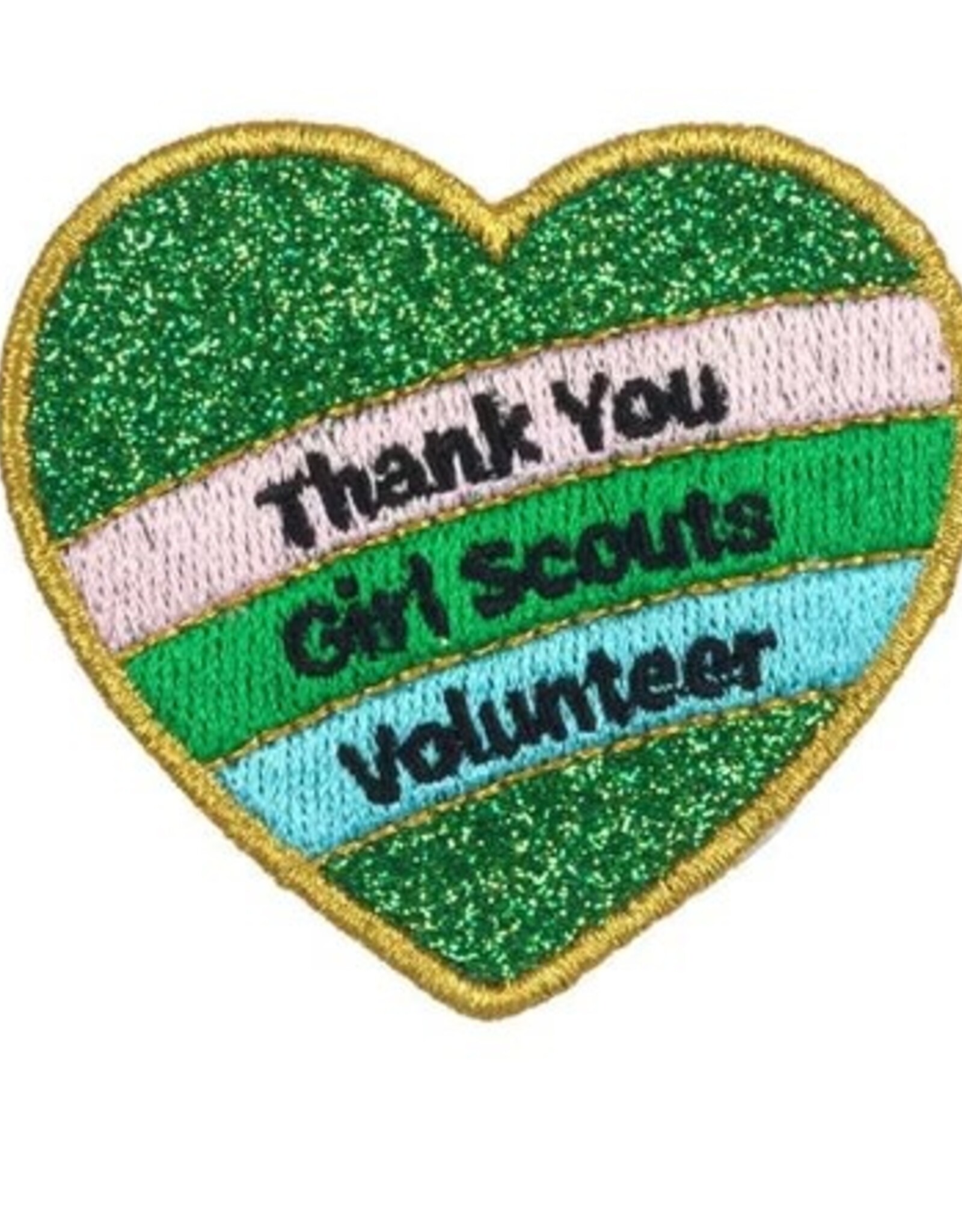 GSUSA Girl Scouts x Supermix Studio Thank You Volunteer Heart Iron-On Super Fun Patch