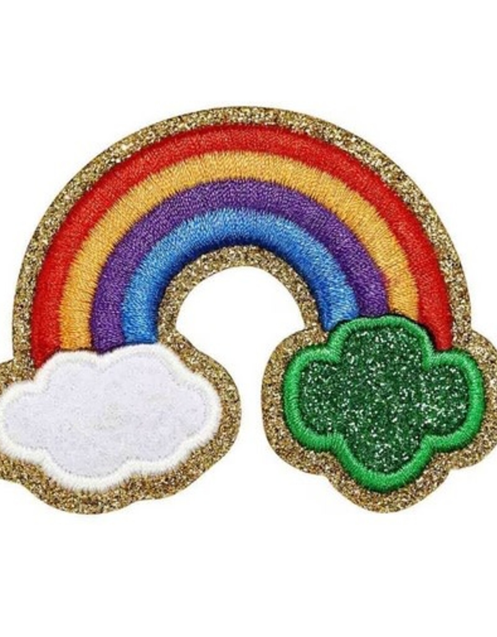 GSUSA Girl Scouts x Supermix Studio Bridging Rainbow Trefoil Iron-On Super Fun Patch