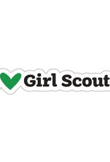 I Love Girl Scouts w/ Heart Decal Sticker