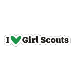 I Love Girl Scouts w/ Heart Decal Sticker