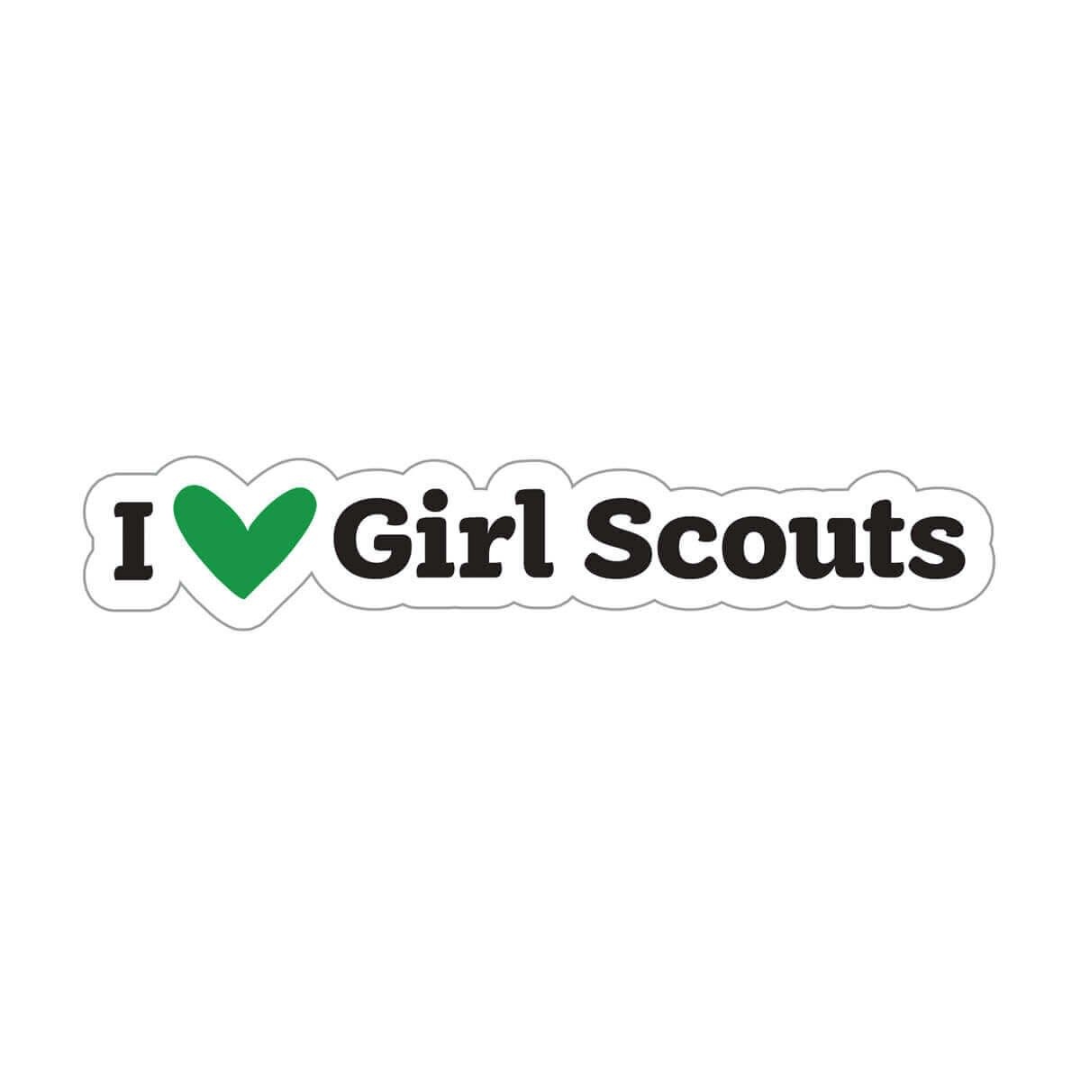 I Love Girl Scouts w/ Heart Decal Sticker - Girl Scouts of Silver Sage ...