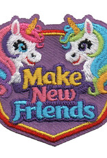 Make New Friends Unicorns Fun Patch