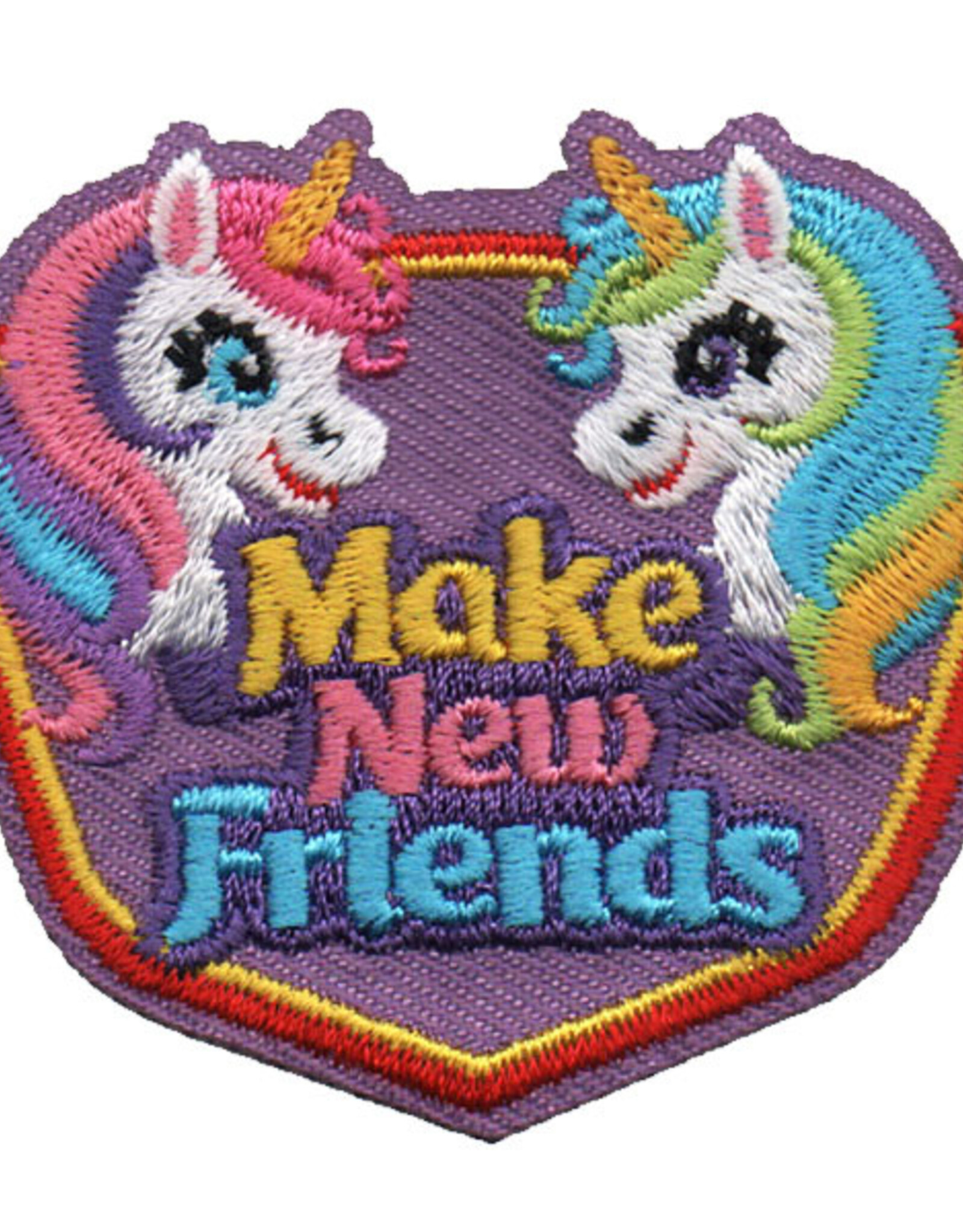 Make New Friends Unicorns Fun Patch