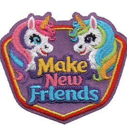 Make New Friends Unicorns Fun Patch