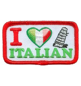 Advantage Emblem & Screen Prnt I Love Italian Fun Patch