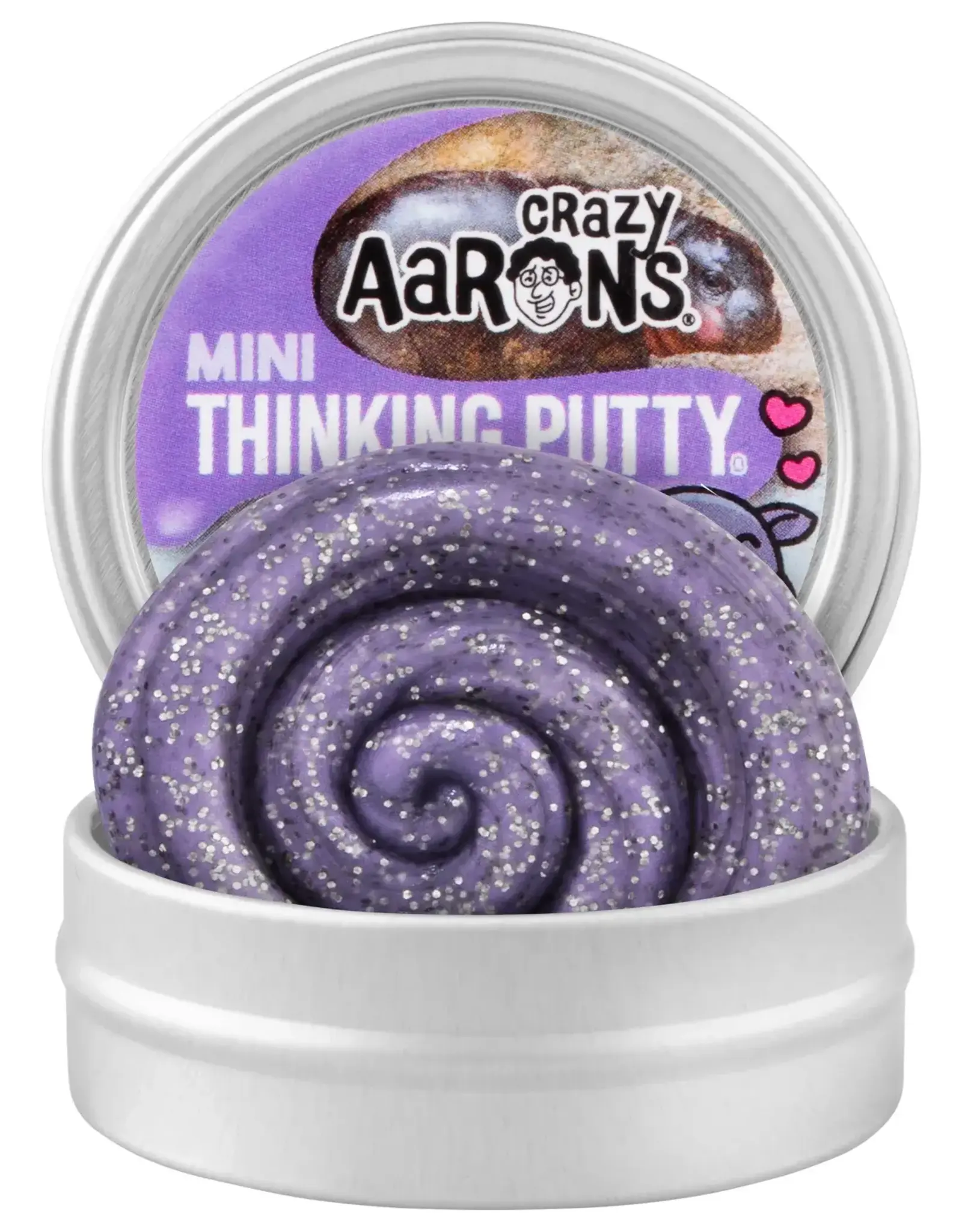 Crazy Aarons Mini Pygmy Hippo - 2" Thinking Putty Tin