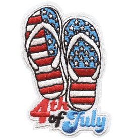 Advantage Emblem & Screen Prnt *4th of July Flip Flops Fun Patch