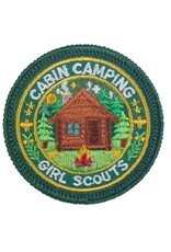 GSUSA Girl Scouts Cabin Camping Iron-On Fun Patch