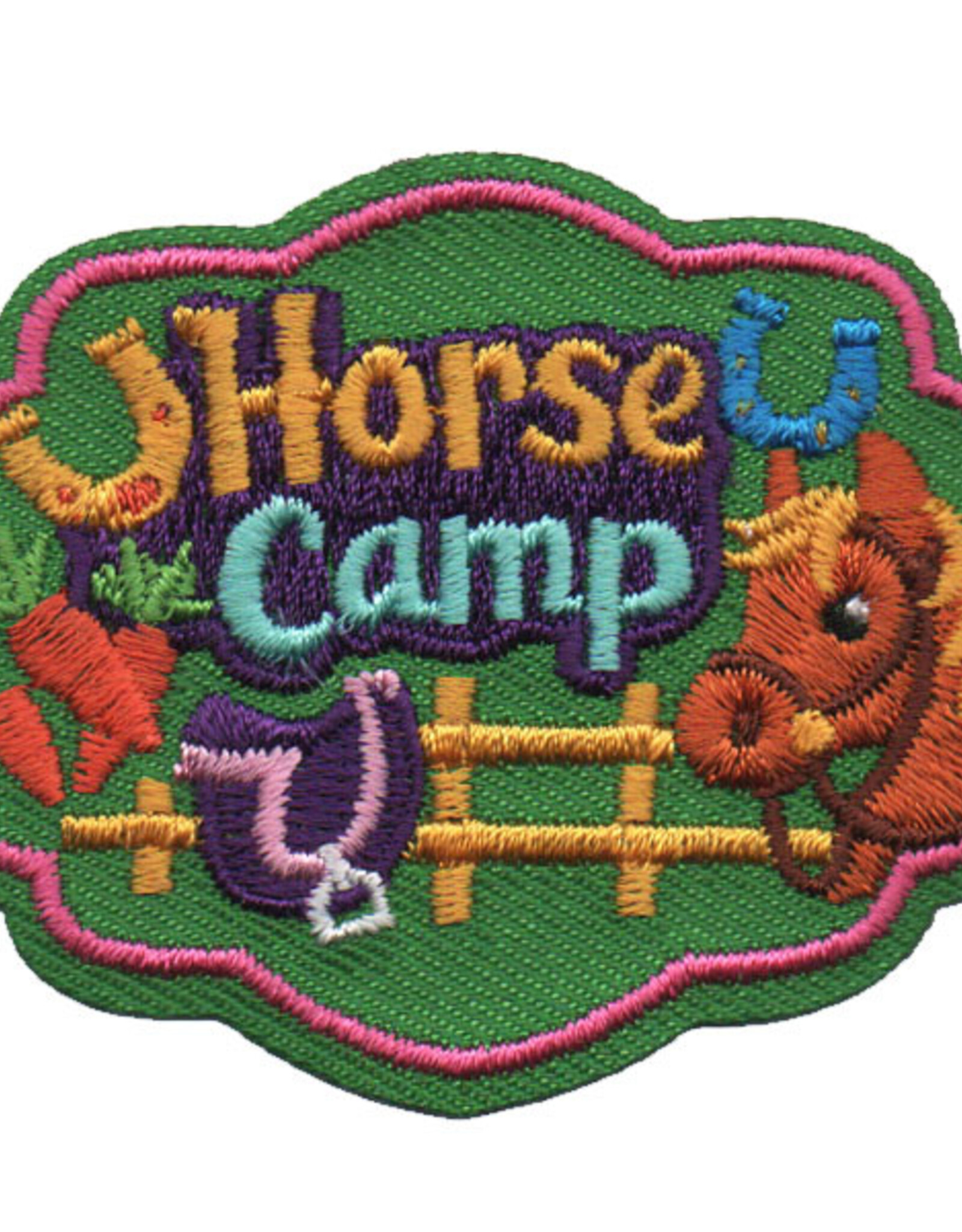 Horse Camp w/Carrot & Saddle Fun Patch