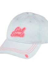 Girl Scouts White w/ Pink PVC Patch Hat