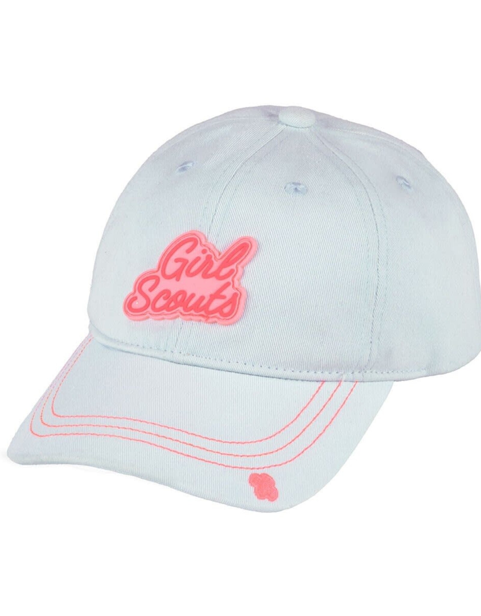 Girl Scouts White w/ Pink PVC Patch Hat