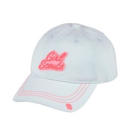 Girl Scouts White w/ Pink PVC Patch Hat