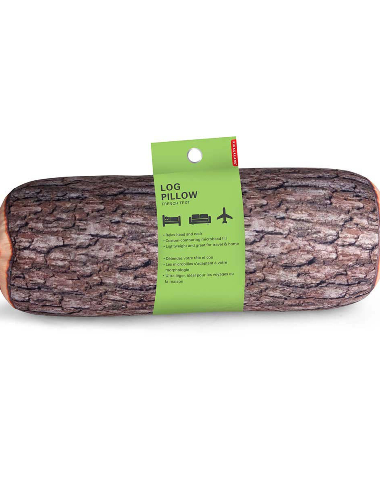 Kikkerland Log Shaped Pillow