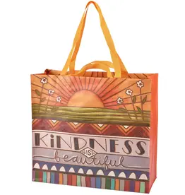 Kindness is Beautiful Shopping Tote Bag w/ Sun
