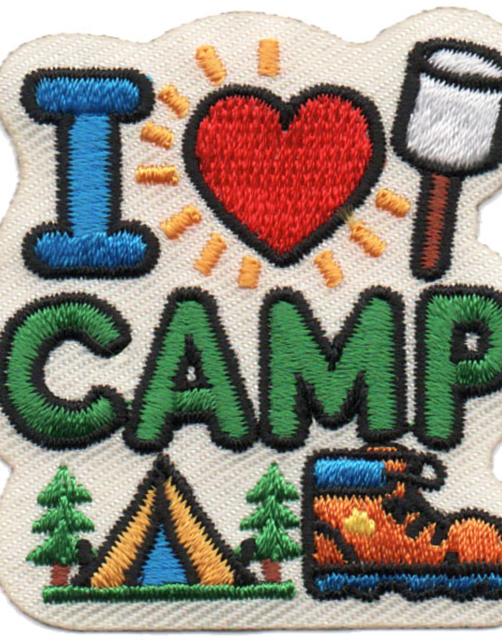 Advantage Emblem & Screen Prnt I Love Summer Camp Fun Patch