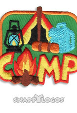 Camp w/ Campfire Tent Lantern Fun Patch (10254)