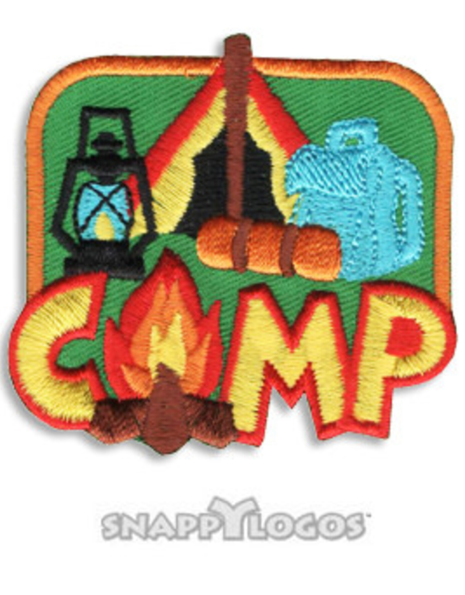 Camp w/ Campfire Tent Lantern Fun Patch (10254)