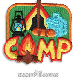 Camp w/ Campfire Tent Lantern Fun Patch (10254)